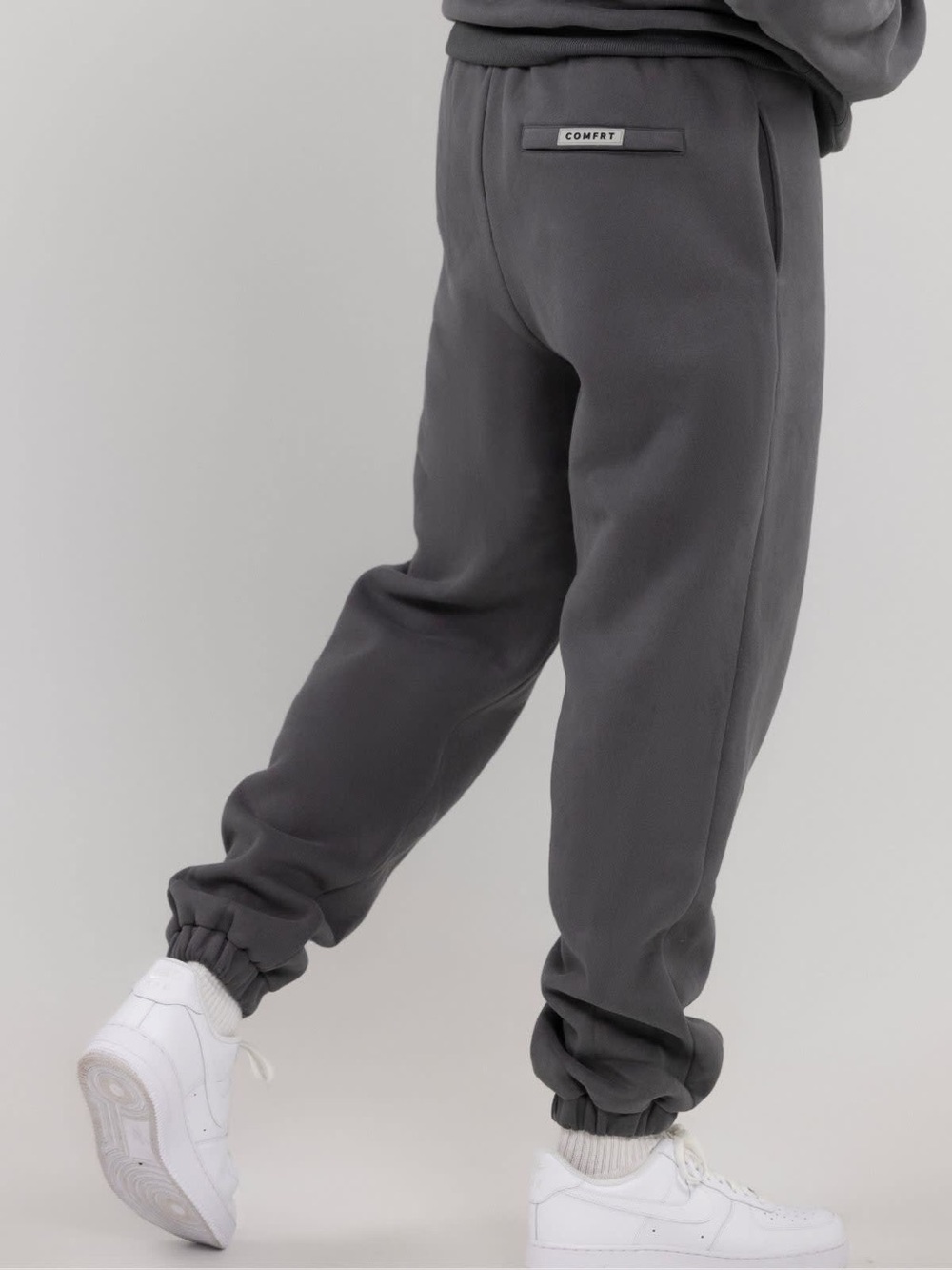 Comfrt Travel Essentials Steel Jogger SweatPants M Oversized Fleece Grey Lounge